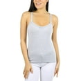 thumbnail image 1 of ToBeInStyle Womens Vibrant Comfortable Ruched Bust V-Neck Layering Tank Top, 1 of 5