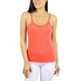 thumbnail image 1 of ToBeInStyle Womens Vibrant Comfortable Ruched Bust V-Neck Layering Tank Top, 1 of 4