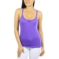 thumbnail image 1 of ToBeInStyle Womens Vibrant Comfortable Ruched Bust V-Neck Layering Tank Top, 1 of 4