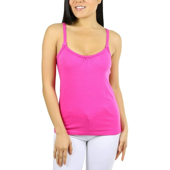 ToBeInStyle Womens Vibrant Comfortable Ruched Bust V-Neck Layering Tank Top