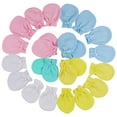 thumbnail image 1 of ToBeInStyles Pack of 12 Newborn Infant Baby Ultra-Soft Cotton Anti-Scratch Mitten Gloves - Pastel, 1 of 4
