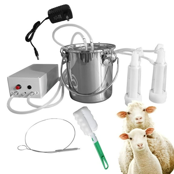 ToHu Goat Milker Machine Automatic Breast Pump 3L Goat Milker With Pulsating Vacuum Pump Food Grade Bucket Efficient & Gentle On Animals manner