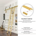 thumbnail image 1 of ToHu Library Ladder Hardware Retractable Sliding Library Ladder Hardware Rolling Kit Safe Library Ladder Rail Bracket Set Ladder Step Hardware For Loft efficiently, 1 of 9