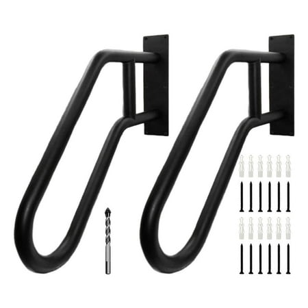 ToHu Outdoor Handrail 1-3 Step Stairs U-Shaped Safety Grab Bar for Stairs Garage Hand Railing Non-Slip Garden Safety Grab Bar for Porch Patio Garage Garden portable