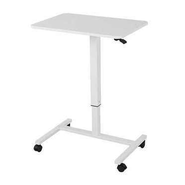 TOHU Standing Rolling Desk Portable Sit Stand Desk Height Adjustable Mobile Rolling Laptop Cart Computer Workstation Desk Table For Home Classroom Hospital With Wheels realistic