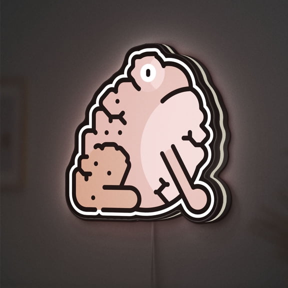 Toad 3D Novelty Light Box, Creative Accent Light for Nature Lovers and Scientific Spaces (Width 12 inch, 30cm)