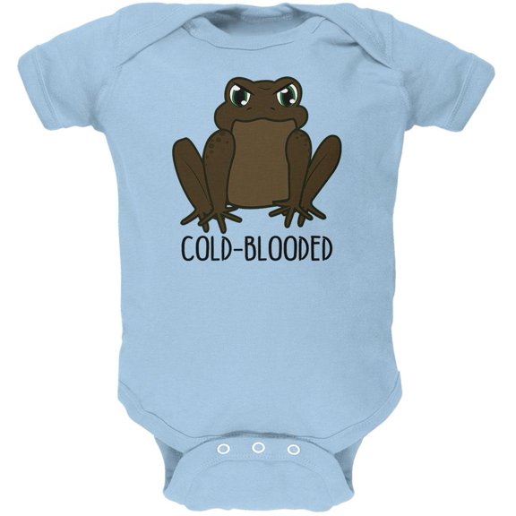 Toad Cold Blooded Funny Soft Baby One Piece Light Blue 9-12M