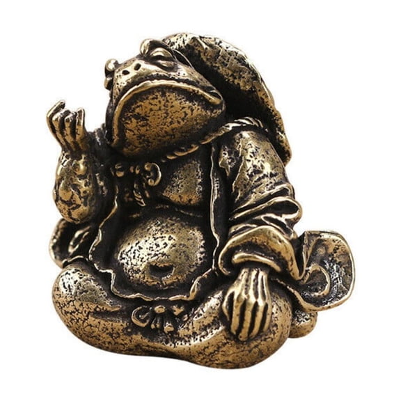 Toad Master Ornament Tea Pet Inviting Wealth Classical Desktop Decoration 1pc