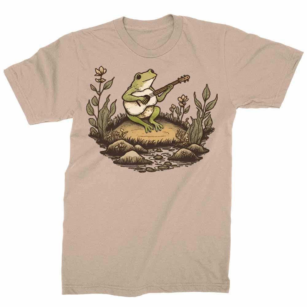Toad Playing Banjo Cottagecore Aesthetic Men's Graphic Tees