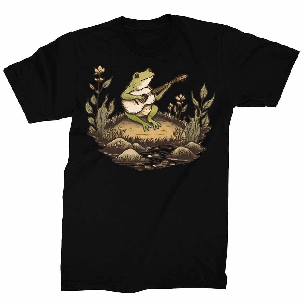 Toad Playing Banjo Cottagecore Aesthetic Men's Graphic Tees