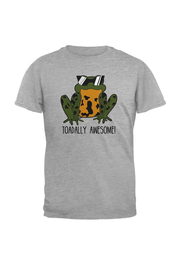 Toad Totally Awesome Funny Pun Mens T Shirt Heather MD