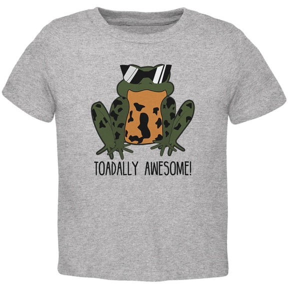 Toad Totally Awesome Funny Pun Toddler T Shirt Heather 2T
