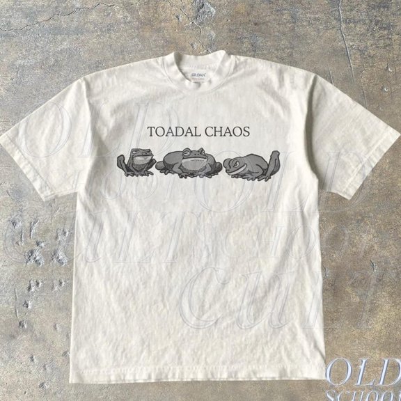 Toadal Chaos Frog Vintage Style Shirt, Frog Tee, Frog Toad Shirt, Vintage Funny T-Shirt, Cute Frog Shirt Gifts WHITE Unisex S-5XL Hot Trending Shirt, Vintage Birthday Gift