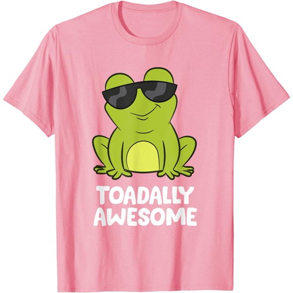 Toadally Awesome Amphibian Frog Funny Toad Unisex T-Shirt for Men Women Kids Toddler,Light Pink Color,Size 2XL