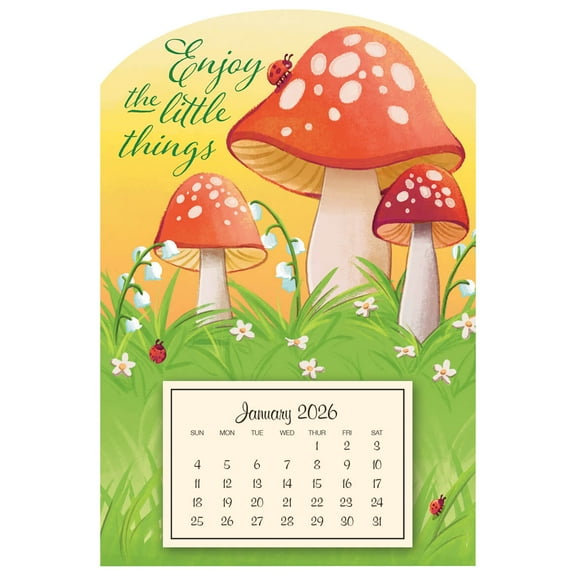 Toadstool Mini Magnetic Calendar