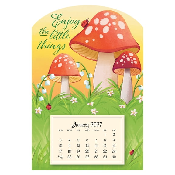Toadstool Mini Magnetic Calendar
