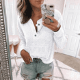 thumbnail image 1 of Toamir Womens Henley Shirts V Neck Long Sleeve Button Down Tops Warm Waffle Knit Tees Open Button Long Sleeve, 1 of 6
