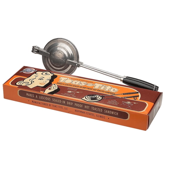 Toas-Tite Pie Iron, The Original 1945 Hot Pocket-Style Sandwich Grill for stove, Silver, Easy to Clean