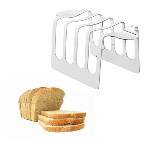 Toast Bread Rack Holder, 4 Slice Holes Toast Bread Rack, 4.92inch Rectangle Stainless Steel Toast (size:4.92 * 2.56 * 2.36inch)