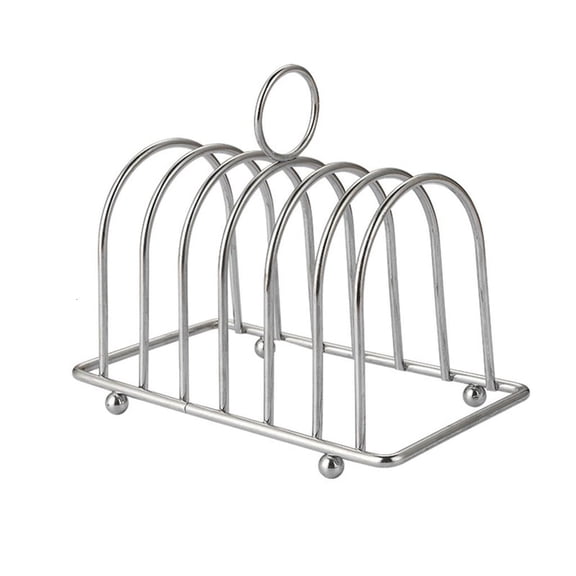 Stainless Steel Bread Holder 6 Slots Slices Bread Rack Kitchen Bread Display Stand for Home or Restaurant Use