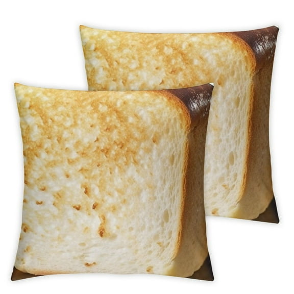 Toast Bread Slice Realistic Soft Velvet Foam Pillow Seat Cushion
