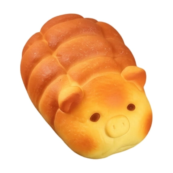 Toast Bread Squishy Toy, Golden Cute Animal Shaped Bread Stress Ball, Slow Rising Squeeze Fidget Toy, Anxiety Relief Stress Relief Sensory Toy for Adults, Bakery Desk Decor Christmas Gift