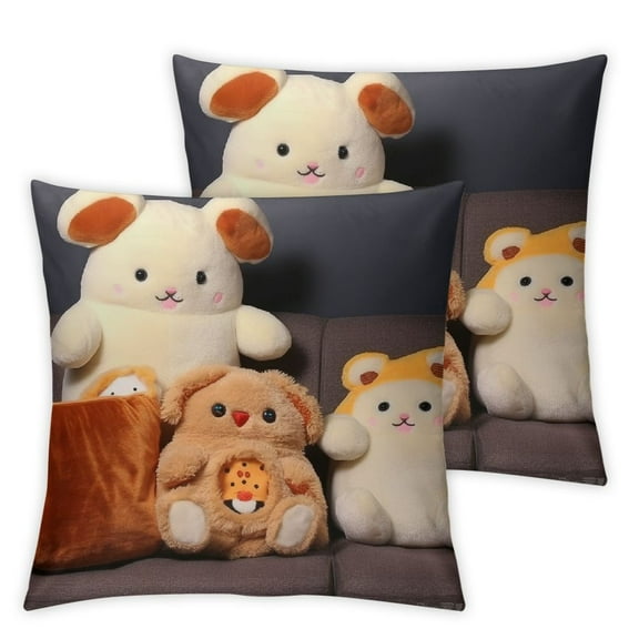 Toast Bread Stuffed Animal Plush Pillow,Funny Anime Cat Food Plushie Toy,Unique Birthday Gifts for Kids Girls Boys