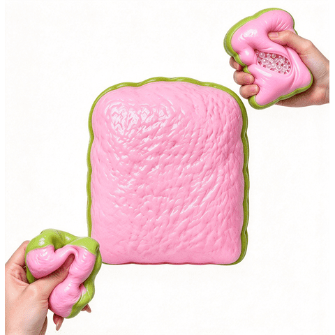 Crunchy Toast Squishy Toy, BakeryShaped Slow Rising Squishy Toys, Stress Relief Fidget Toy, 1PC for Desktop Ornament, Christmas Decor, Christmas Party and Birthday Party