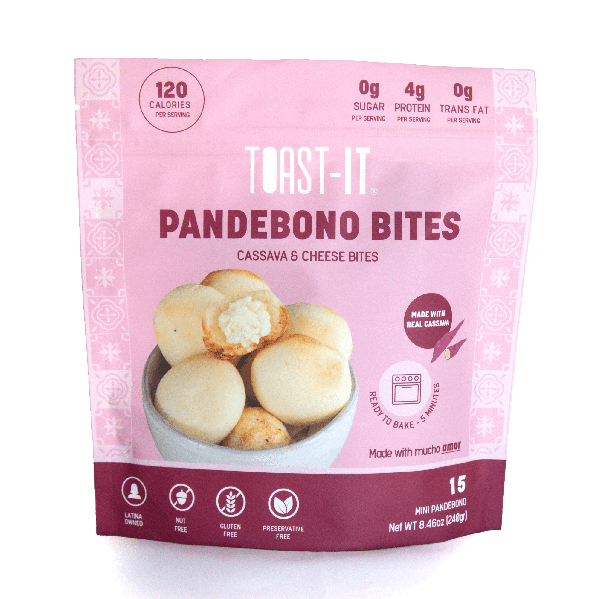 ToastIt Pandebono Bites 15 Count Sugar Free South American Flavor