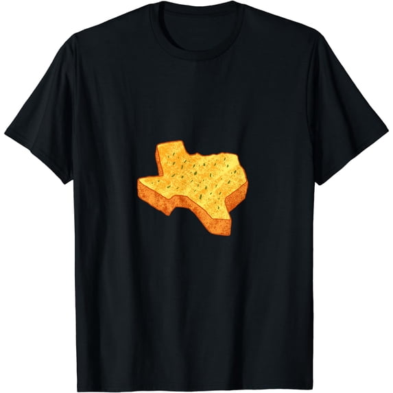 Toast Map Design for Texas Food Lovers T-Shirt