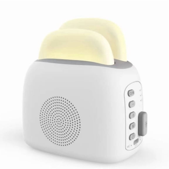 Toast Night Light with White Noise, Night Light Sound Machine with Bluetooth Speaker, Bluetooth Speaker Toast Light