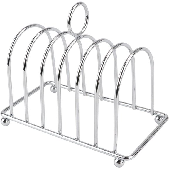 Toast Rack Stainless Steel Toast Holder Stand with Ball Feet and Loop Carry Handle Bakeware Grid Cooling Racks for Buffet Breakfast Lunch Dinner