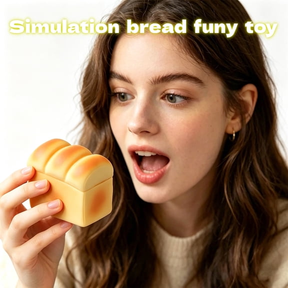 Toast Squishy Food Squishy Soft Maltose Slow Rebound Squeeze for Fresh Bakery Breakfast Style Sensory Fidget Relaxation and Daily Adult Fun Anxiety Relief