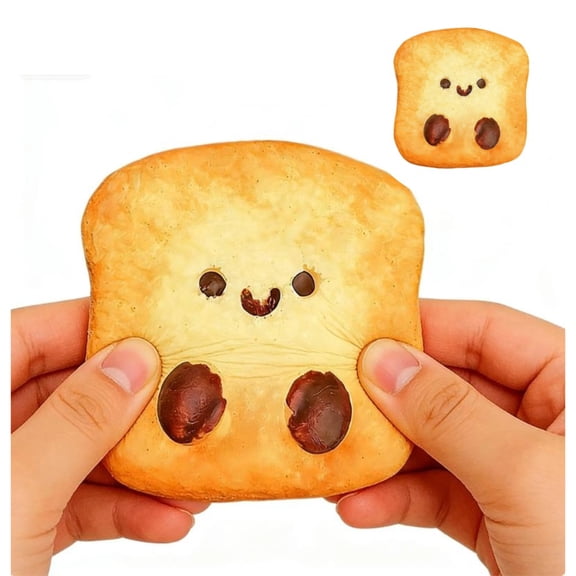 Toast Squishy Toys Squeeze Toast Stress Ball Squishy Toast Fidgets Toast Toys Sensory Squishy Miniatures Kawaii Toy