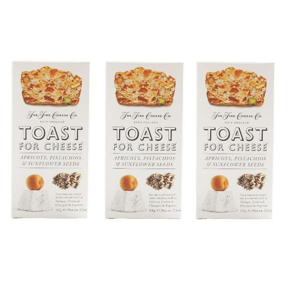 Toast for Cheese - Apricots and Pistachios Flavor - By the Fine Cheese Co-3 Pack (9.6 ounce)
