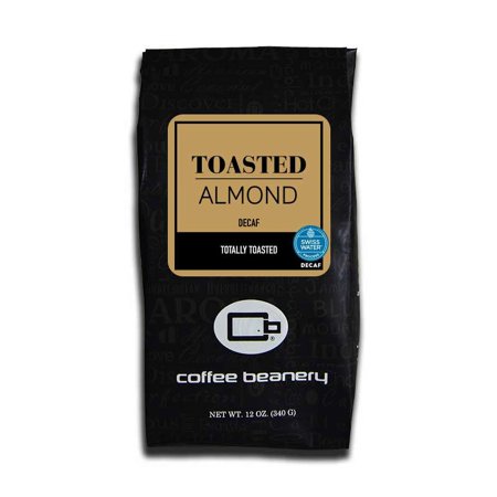 Toasted Almond Flavored Coffee Regular or Decaf: Decaf, Size: 12oz, Grind: Whole Bean