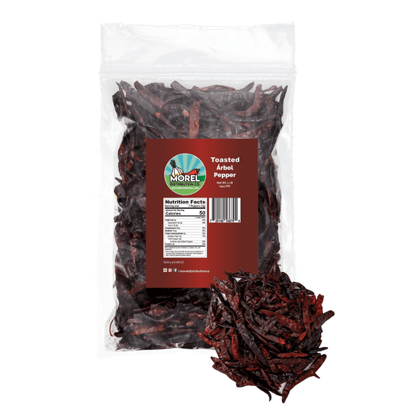 Toasted Arbol Pepper, Chile de Arbol Tostado. 1 lb