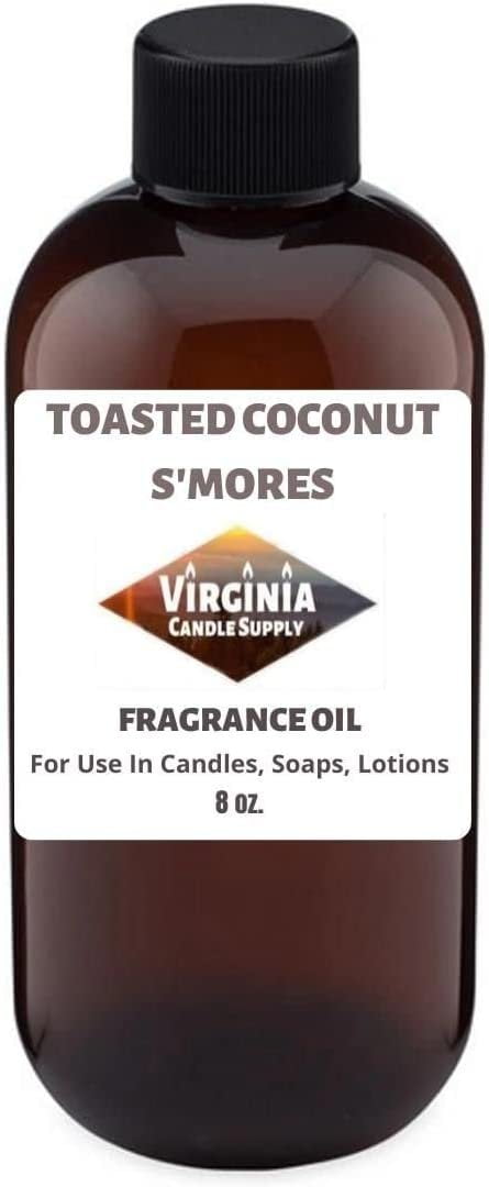 Toasted Coconut S'Mores Fragrance Oil Our Version of The Brand Name 8 oz Bottle for Candle Making, Soap Making, Tart Making, Room Sprays, Lotions, Car Fresheners, Slime, Bath Bombs, Warmers
