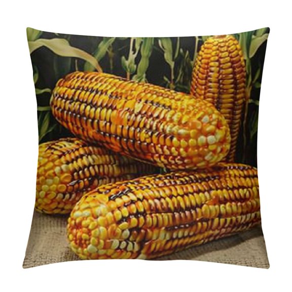 Toasted Corn Pillow, Green Corn,Simulation Independent Sofa Decoration Cushion