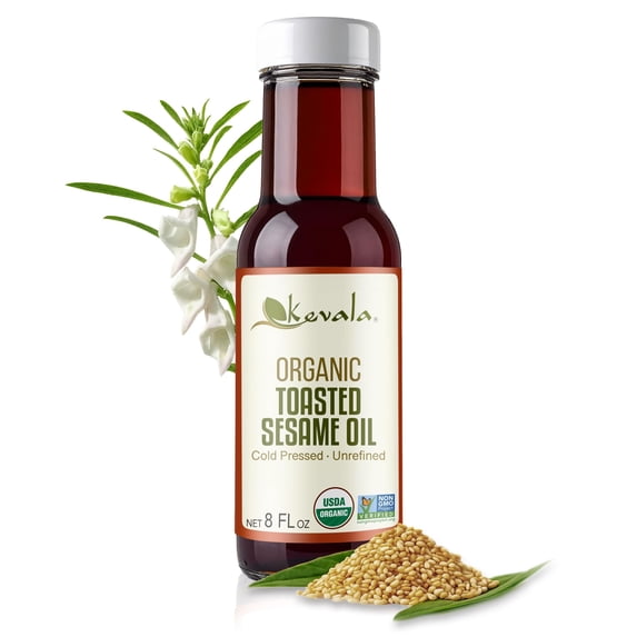 Toasted Sesame Oil - Cold Pressed And Unrefined For Daily Cooking Baking Made With Top Selection...