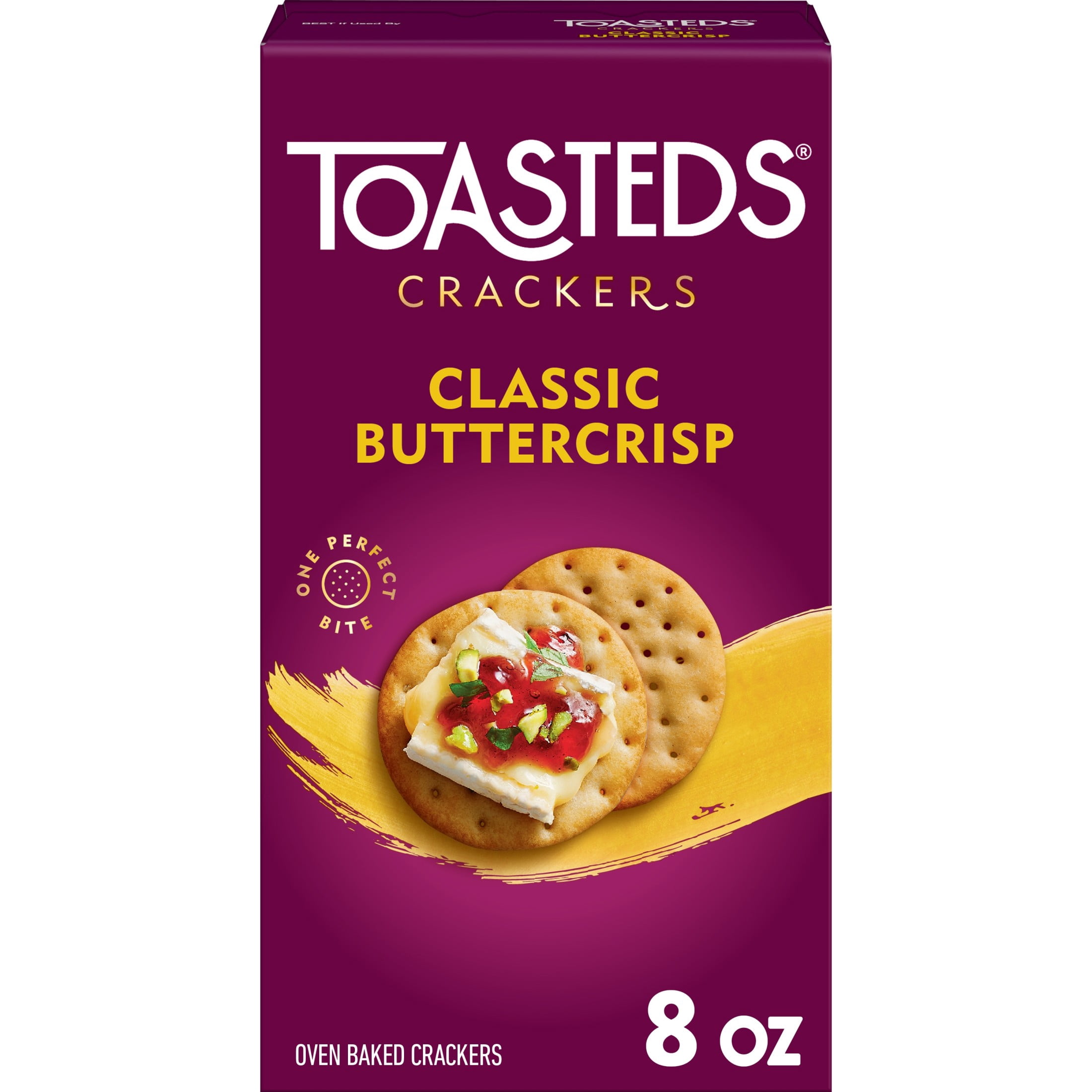 Toasteds Classic Buttercrisp Crackers, Party Snacks, 8 oz