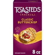 Toasteds Classic Buttercrisp Crackers, Party Snacks, 8 oz