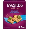 thumbnail image 1 of Toasteds Flatbreads Sea Salt and Olive Oil Crackers, Party Snacks, 8.7 oz, 1 of 10
