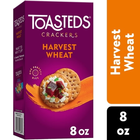 Toasteds Harvest Wheat Crackers, 8 oz, Package May Vary
