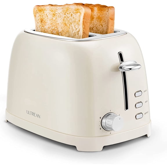 Toaster 2 Slice with Extra-Wide Slot for Toasting Bagels, Breads, Waffles & More, Stainless Steel Material with Removable Crumb Tray, 6 Browning Settings