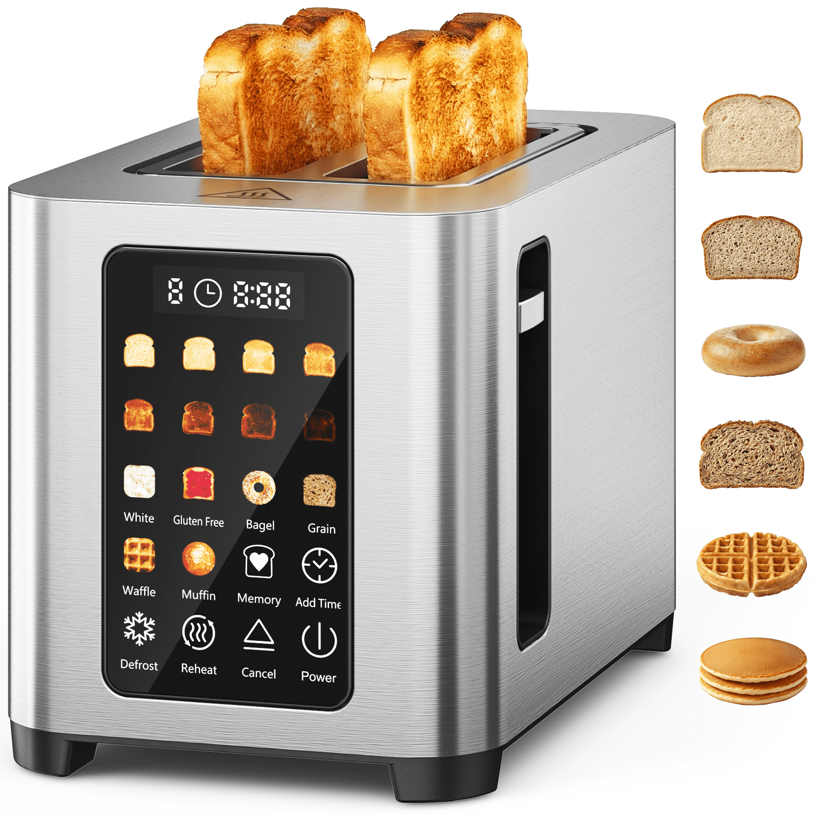 Toaster 2 Slice, 6 Bread Types & 8 Browning Settings, 1.6