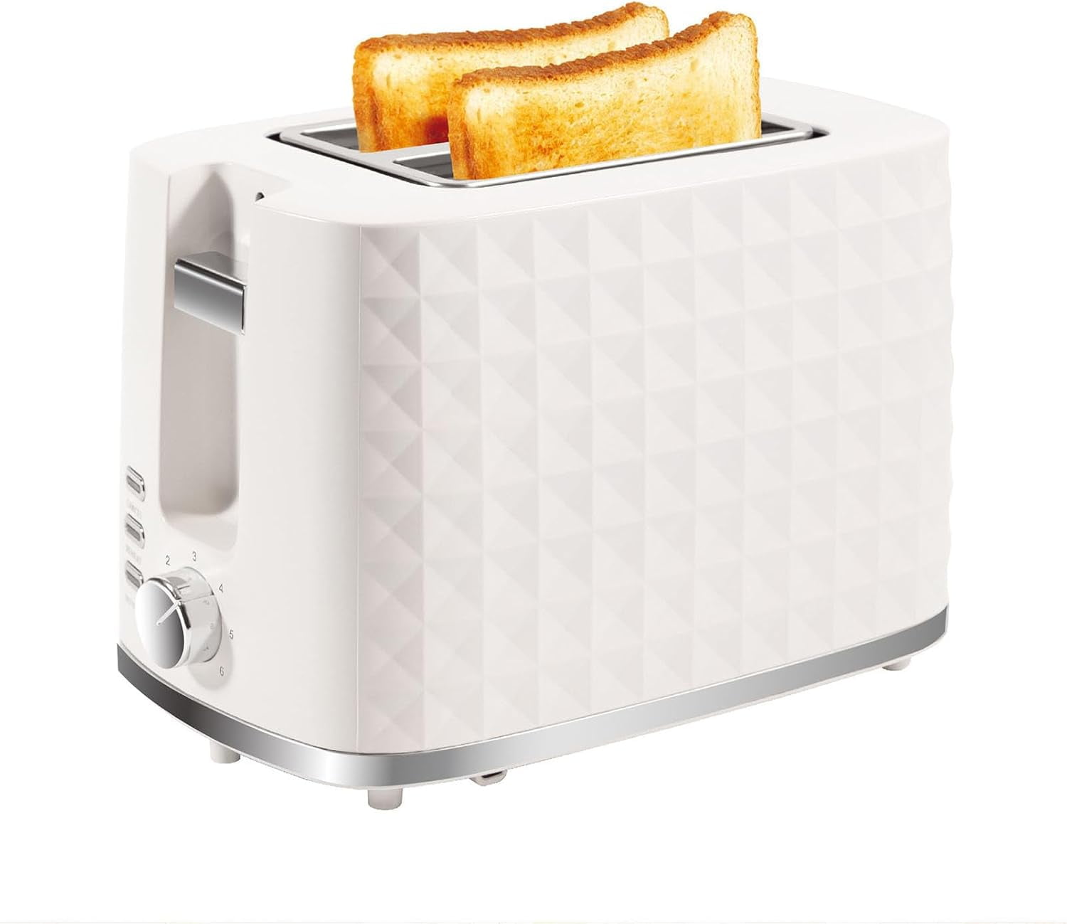 Toaster 2 Slices, Toasters Wide Slot, Bread with Cancel, Bal, Defrost Function, Bal Removable Tray & 6 Temperature Settings, Bei