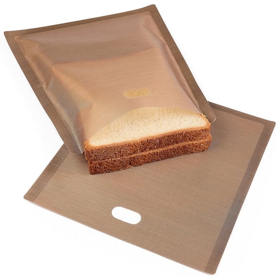 Toaster Bags, 10pcs Reusable Non-Stick Sandwich Toaster Bags Washable Heat Resistant Sandwich Bag Pockets for Grilled Cheese