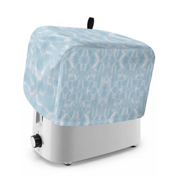 Toaster Cover 2 Slice, Abstract Blue, Dustproof Bakeware Oven Protector with Top Hook, Minimalistic White Gradient Water Ripple Waterproof Small Kitchen Appliance Toasters Dust Cover, 12"x7.5"x8"