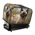 thumbnail image 1 of Toaster Cover 2 Slice, Adorable Flower Cat Cute 2 slice Toaster Oven Cover For Kitchen Small Appliance Bread Machine Protector, Waterproof Toaster Covers 2 slice Wide Slot, 1 of 7